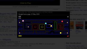بازی pacman - ترفندهای سرگرم کننده و مخفی گوگل